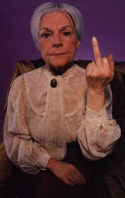 Grandma wanted to give me the finger. Her fecal covered finger.